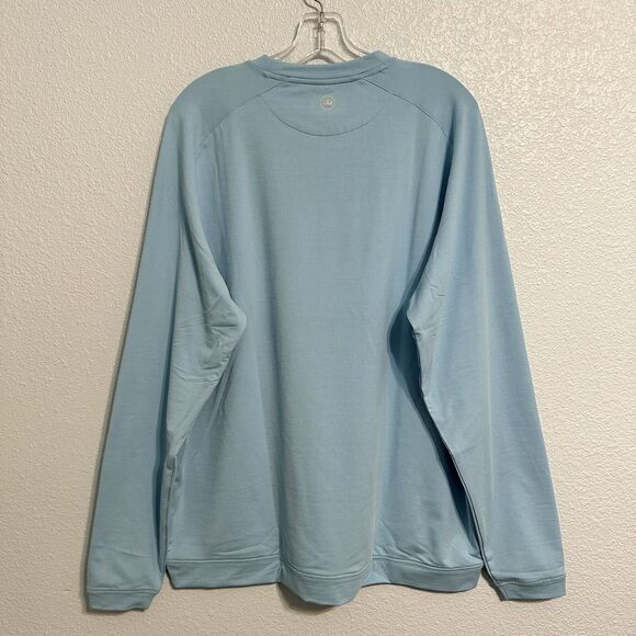 Peter Millar Cradle Performance Crewneck Mens Size XL Seaport Blue New NWT $135 - Picture 3 of 11